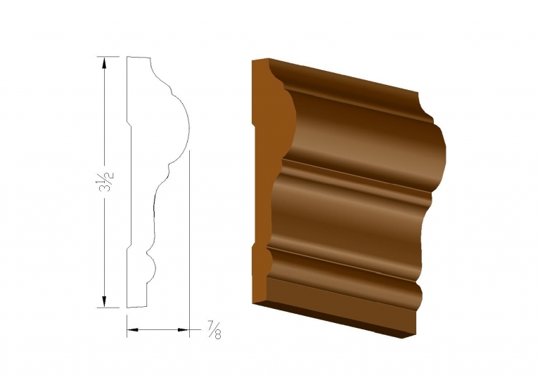 3.5" Chair Rail